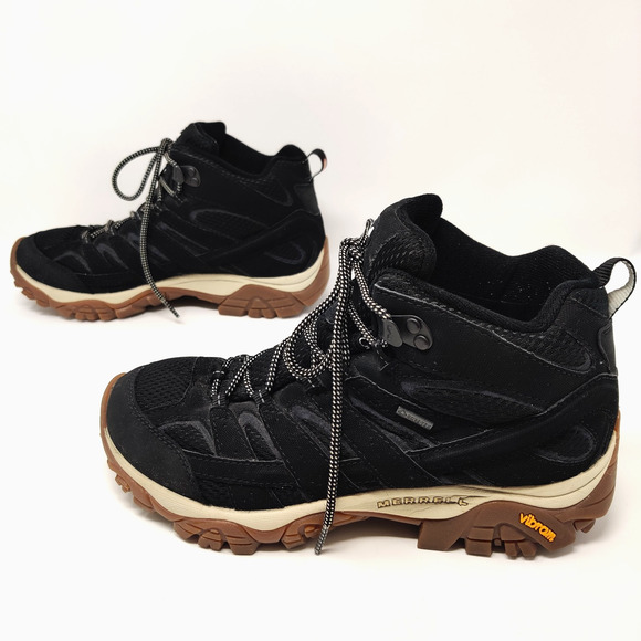 Merrell Moab Mid GTX Hiking Boots Mens Size 8 Black Comfort Durable Hike J035483 main image 4